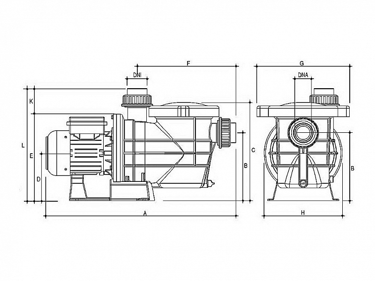 Bazénové čerpadlo Streamer STRN 100M 18m3/h H=10m 1,0HP 230V