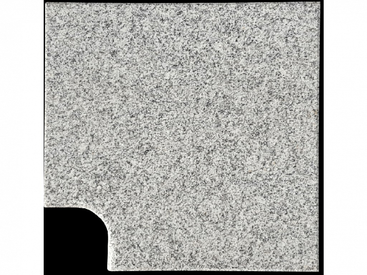 Bazénový lem - prírodná žula rohový prvok Silver 50 x 50 / 33 * 3 cm